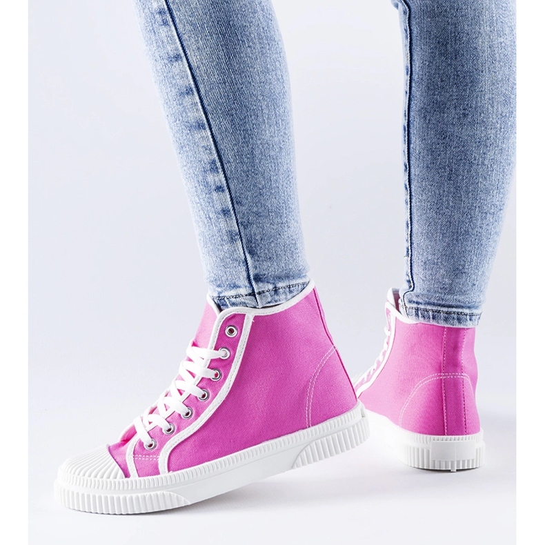 Zapatillas altas en rosa oscuro de Pozzuolo 1