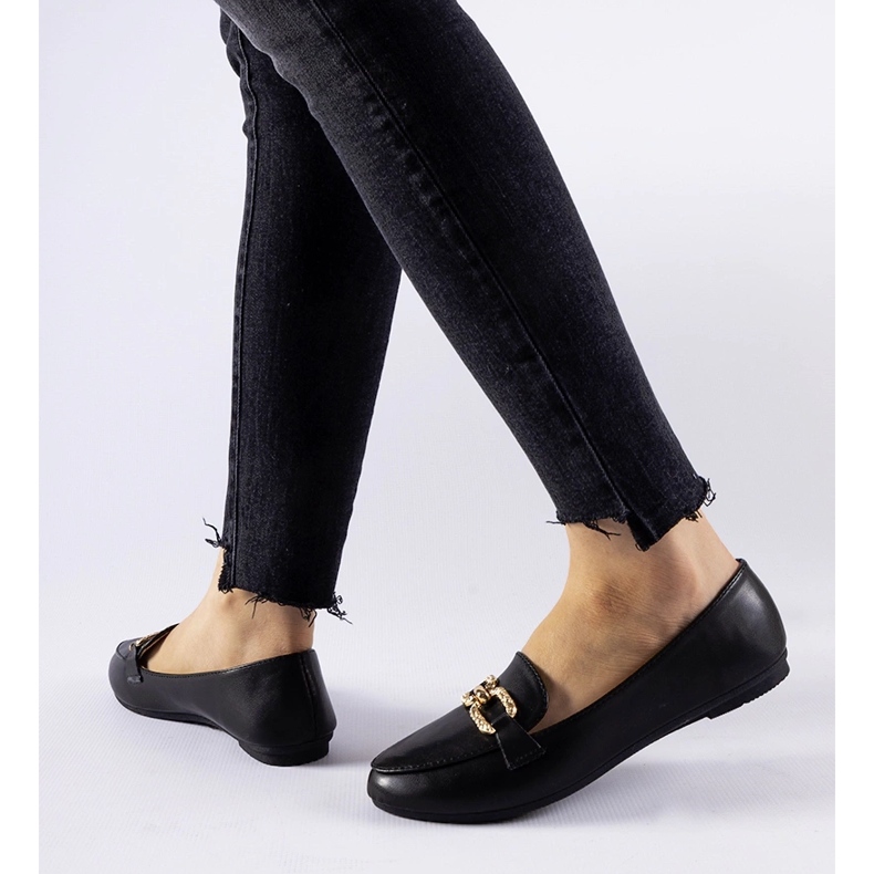 Mocasines negros con hebilla Sovera 1 Mocasines negros con hebilla Sovera 1