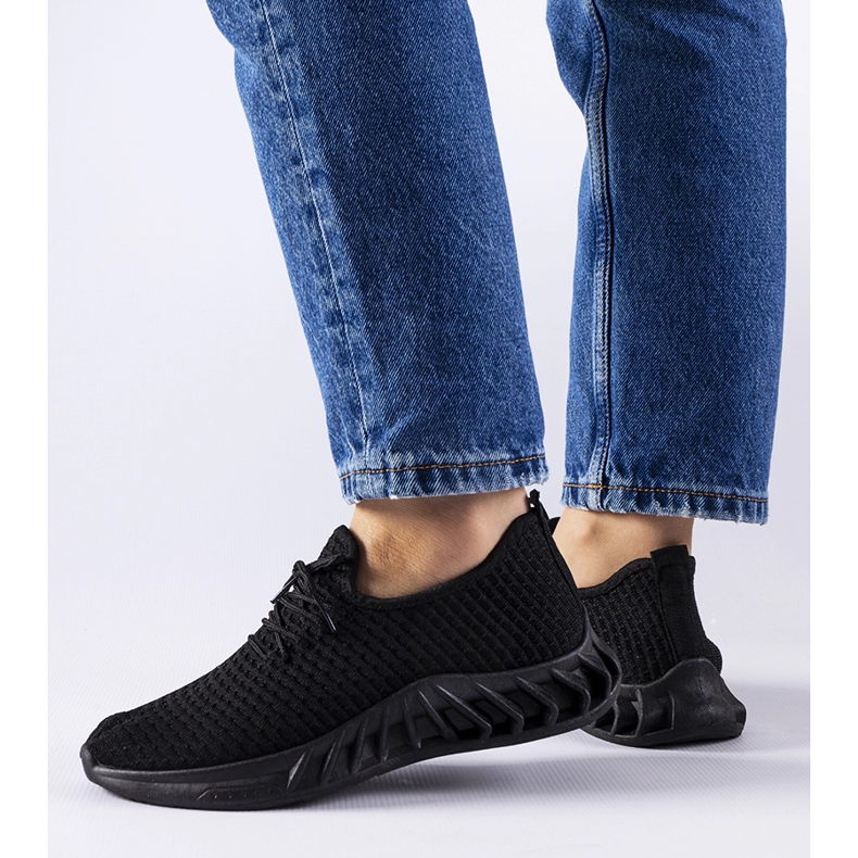 Deportivas de tela negras Derek negro 1