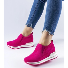 Zapatillas cuña Alquippa rosa 1