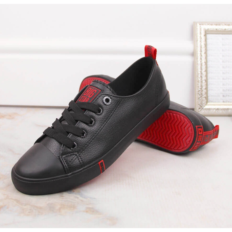 Zapatilla baja ecopiel negra Big Star GG274007 negro 1