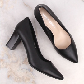 Zapatos de tacón negros con punta de Sergio Leone PB217 3