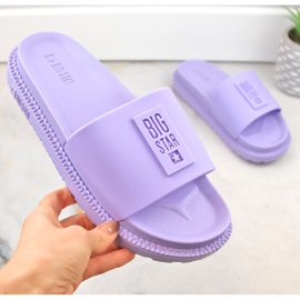 Chanclas mujer plataforma violeta Big Star LL274426 púrpura 1