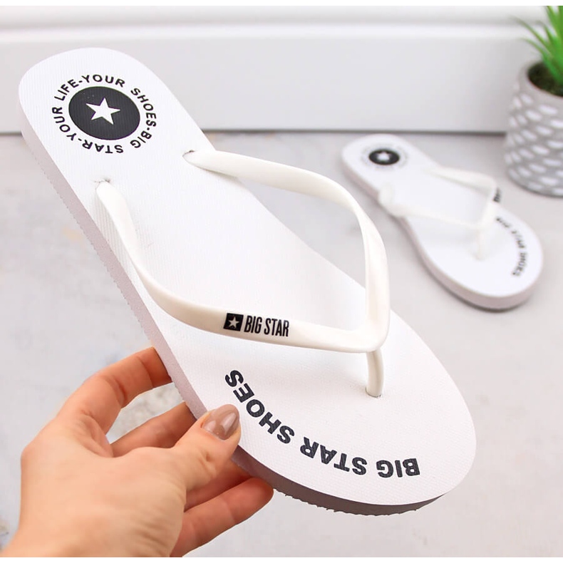 Chanclas planas blancas Big Star LL274795 blanco 1