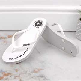 Chanclas planas blancas Big Star LL274795 blanco 2