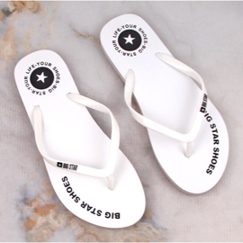 Chanclas planas blancas Big Star LL274795 blanco 3