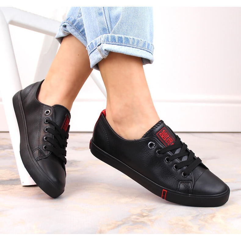 Zapatilla baja ecopiel negra Big Star GG274007 negro 2