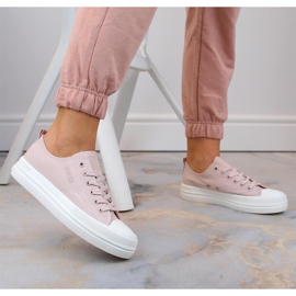 Deportivas mujer plataforma nude Big Star LL274970 rosado 6