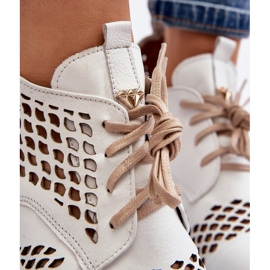Zazoo 2704 Botas de Piel Caladas, Blanco 8