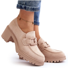 Vinceza Zapatos de ante Finley beige con tacones altos enormes 9