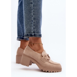 Vinceza Zapatos de ante Finley beige con tacones altos enormes 6