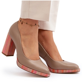 Laura Messi 2746 Zapatos de Tacón Alto Beige 8
