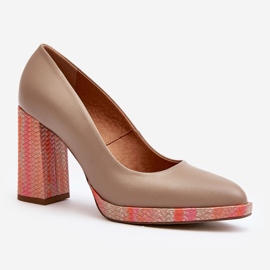 Laura Messi 2746 Zapatos de Tacón Alto Beige 1