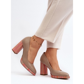 Laura Messi 2746 Zapatos de Tacón Alto Beige 3