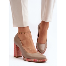 Laura Messi 2746 Zapatos de Tacón Alto Beige 6