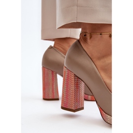 Laura Messi 2746 Zapatos de Tacón Alto Beige 7