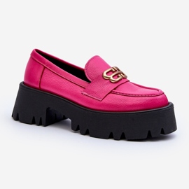 Zazoo 20164 Mocasines de Mujer Fabricados en Piel Natural Fucsia rosado 2