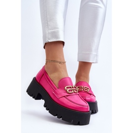 Zazoo 20164 Mocasines de Mujer Fabricados en Piel Natural Fucsia rosado 5
