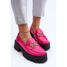 Zazoo 20164 Mocasines de Mujer Fabricados en Piel Natural Fucsia rosado 7