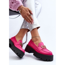 Zazoo 20164 Mocasines de Mujer Fabricados en Piel Natural Fucsia rosado 8
