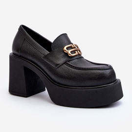 Zazoo 20170 Zapatos Mujer Piel Con Tacón Alto, Negro 2