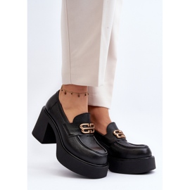 Zazoo 20170 Zapatos Mujer Piel Con Tacón Alto, Negro 3