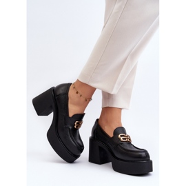 Zazoo 20170 Zapatos Mujer Piel Con Tacón Alto, Negro 4