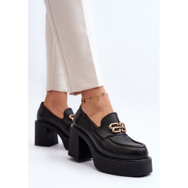Zazoo 20170 Zapatos Mujer Piel Con Tacón Alto, Negro 5