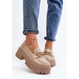 Zazoo 20164 Mocasines de Mujer Fabricados en Piel Natural, Beige 6