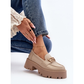 Zazoo 20164 Mocasines de Mujer Fabricados en Piel Natural, Beige 7
