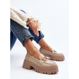 Zazoo 20164 Mocasines de Mujer Fabricados en Piel Natural, Beige 8