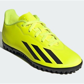 Zapatillas Adidas X Crazyfast Club Tf Jr IF0707 amarillo 3