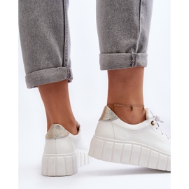Zazoo 2919 Zapatos Mujer de Piel con Suela Gruesa, Blanco 7