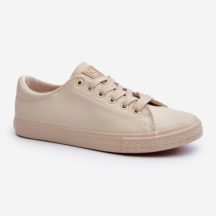 Zapatillas Clásicas Mujer Piel Atadas Beige Misima 2