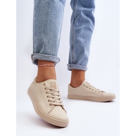 Zapatillas Clásicas Mujer Piel Atadas Beige Misima 4