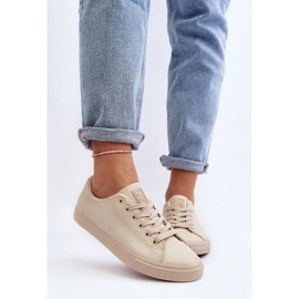 Zapatillas Clásicas Mujer Piel Atadas Beige Misima 5