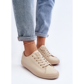 Zapatillas Clásicas Mujer Piel Atadas Beige Misima 6