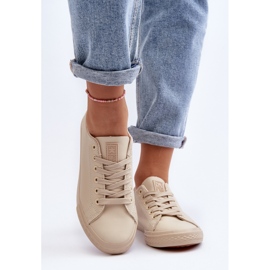 Zapatillas Clásicas Mujer Piel Atadas Beige Misima 7