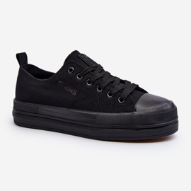 Zapatillas de mujer de tela negra Staneva negro 2