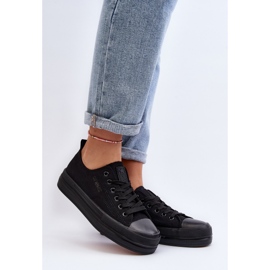 Zapatillas de mujer de tela negra Staneva negro 3