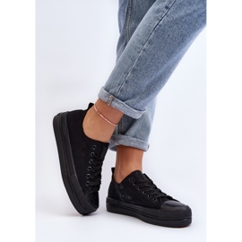 Zapatillas de mujer de tela negra Staneva negro 4