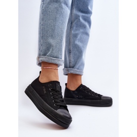 Zapatillas de mujer de tela negra Staneva negro 5