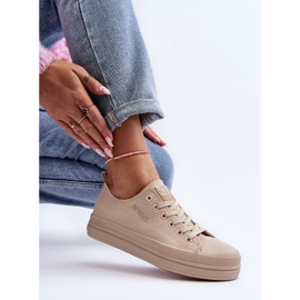 Zapatillas Mujer De Tela Beige Staneva 9