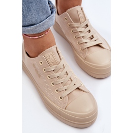 Zapatillas Mujer De Tela Beige Staneva 1