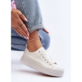 Zapatillas Mujer de Tela Blanco Staneva 1