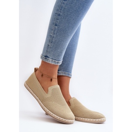 Alpargatas sin cordones de mujer Harmonie beige 2