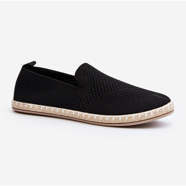 Alpargatas slip on negras de mujer Zapatos de moda