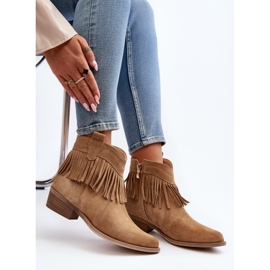 Zazoo 3430 Botas Mujer Ante Con Flecos, Beige 1 Zazoo 3430 Botas Mujer Ante Con Flecos, Beige 1