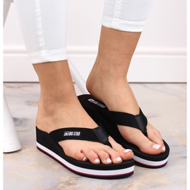 Chanclas cuña mujer negra Big Star JJ274A332 negro 5