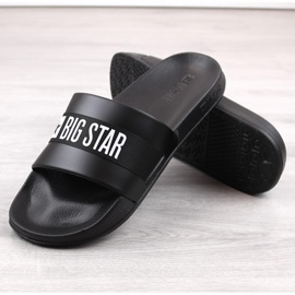 Chanclas hombre piel ecológica negra Big Star LL174457 negro 3